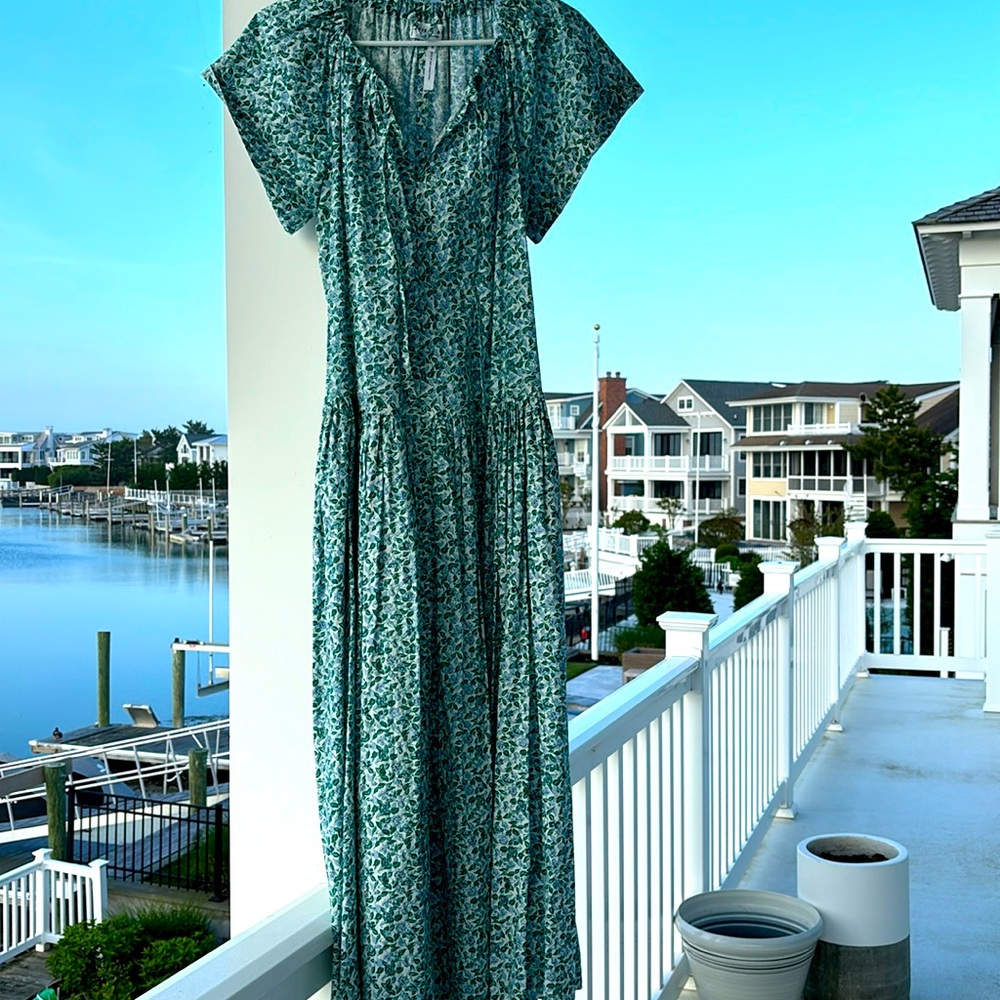 Long summer dress with self belt